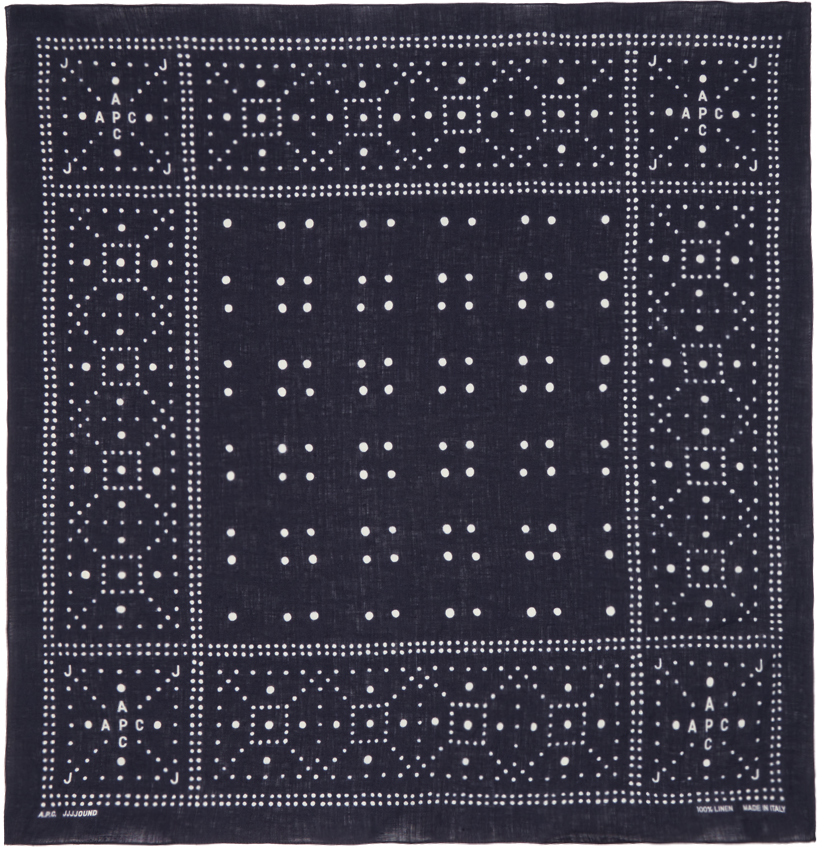 Shop Apc Navy Jjjjound Edition Scarf In Iak Dark Navy