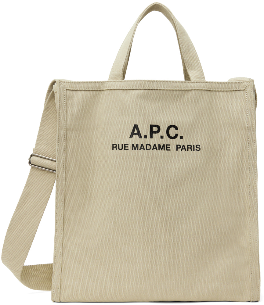 A.P.C.: ベージュ Recuperation ショッパートート | SSENSE 日本