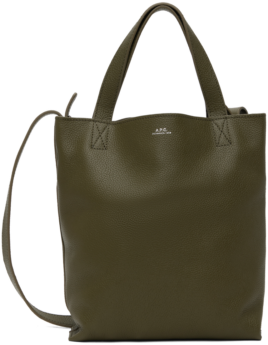 A. P.C. Khaki Maiko Small Shopper Tote