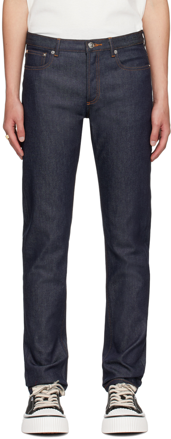 Shop Apc Indigo Petit New Standard Jeans In Iai Indigo