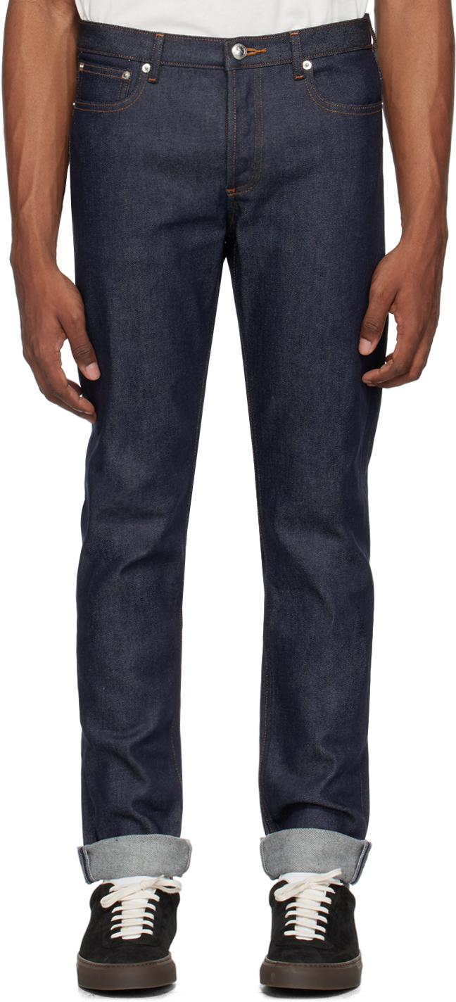 A.P.C.: Indigo Petit New Standard Jeans | SSENSE