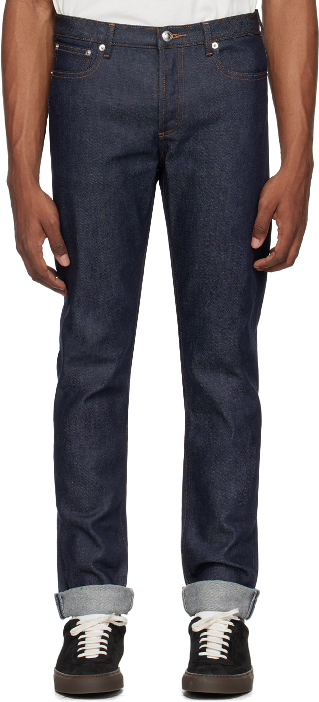Apc Indigo Petit New Standard Jeans In Iai Indigo