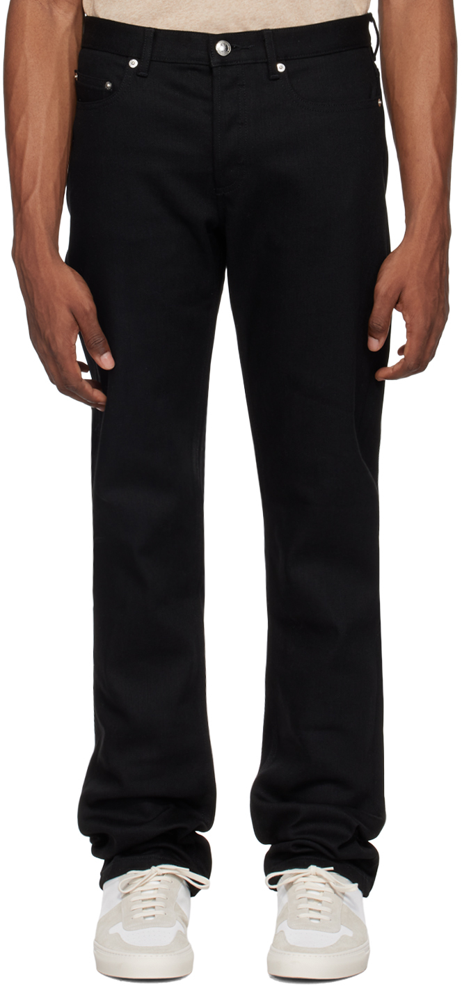 Apc Black Petit New Standard Jeans In Lzz Black