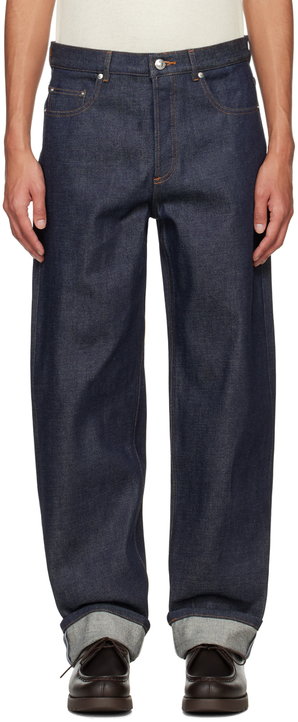 Shop Apc Indigo Fairfax Jeans In Iai Indigo