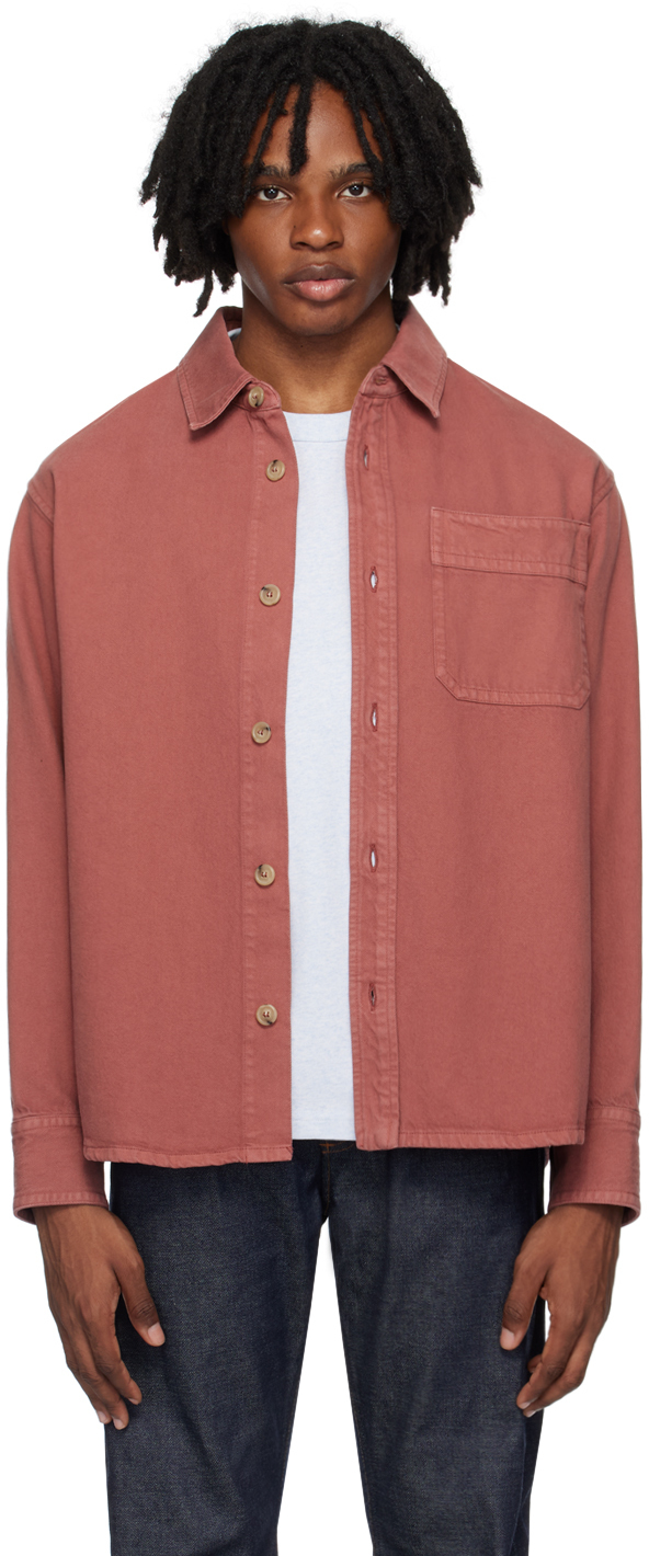 Apc Red Basile Shirt In Fae Old Pink