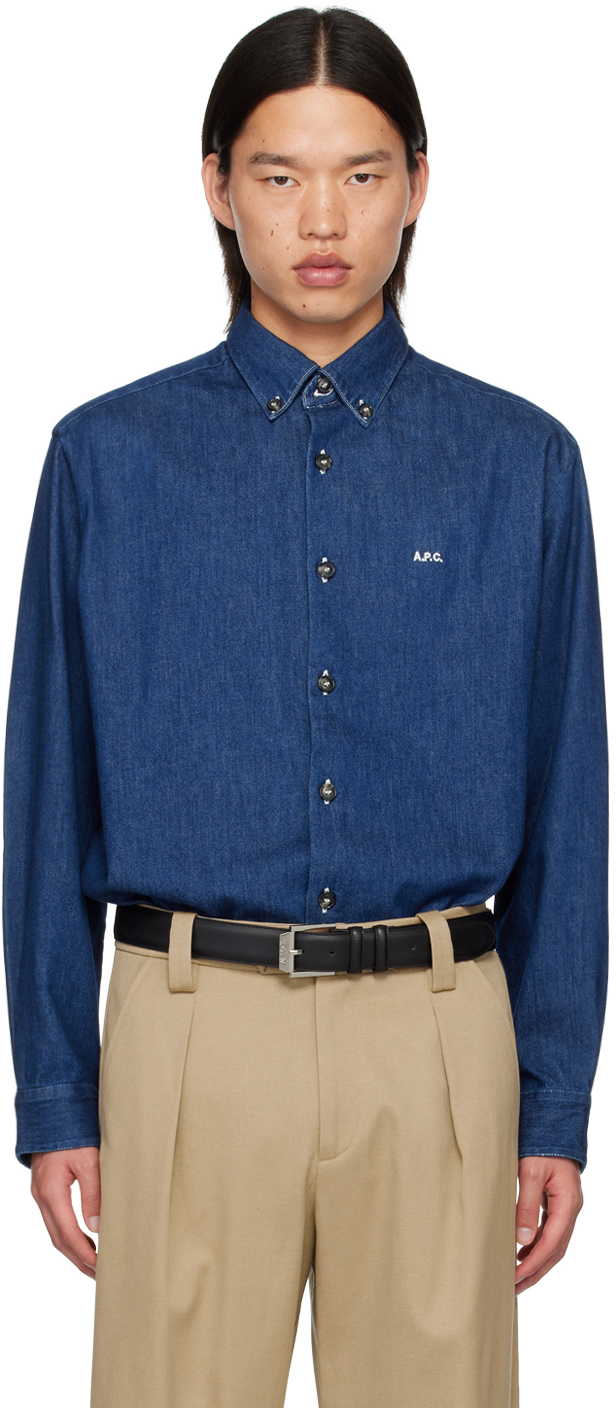 A. P.C. Indigo Mathias Denim Shirt