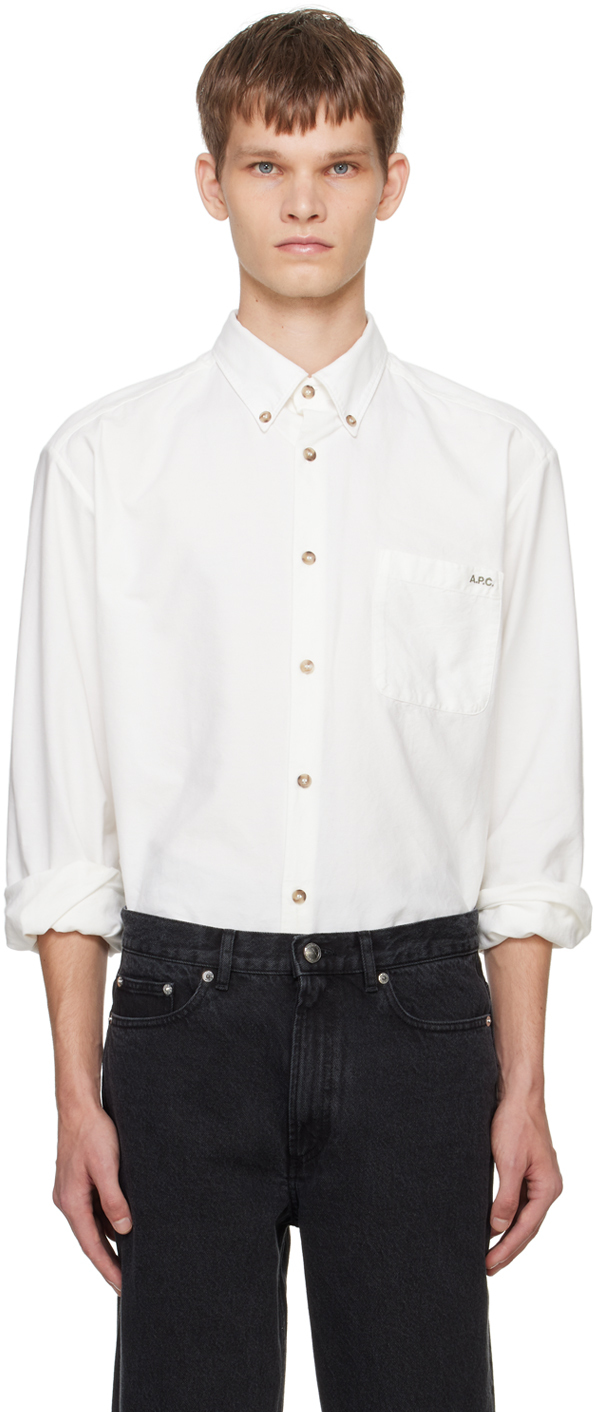 White Mateo Shirt by A.P.C. on Sale White Mateo Shirt by A.P.C. on Sale