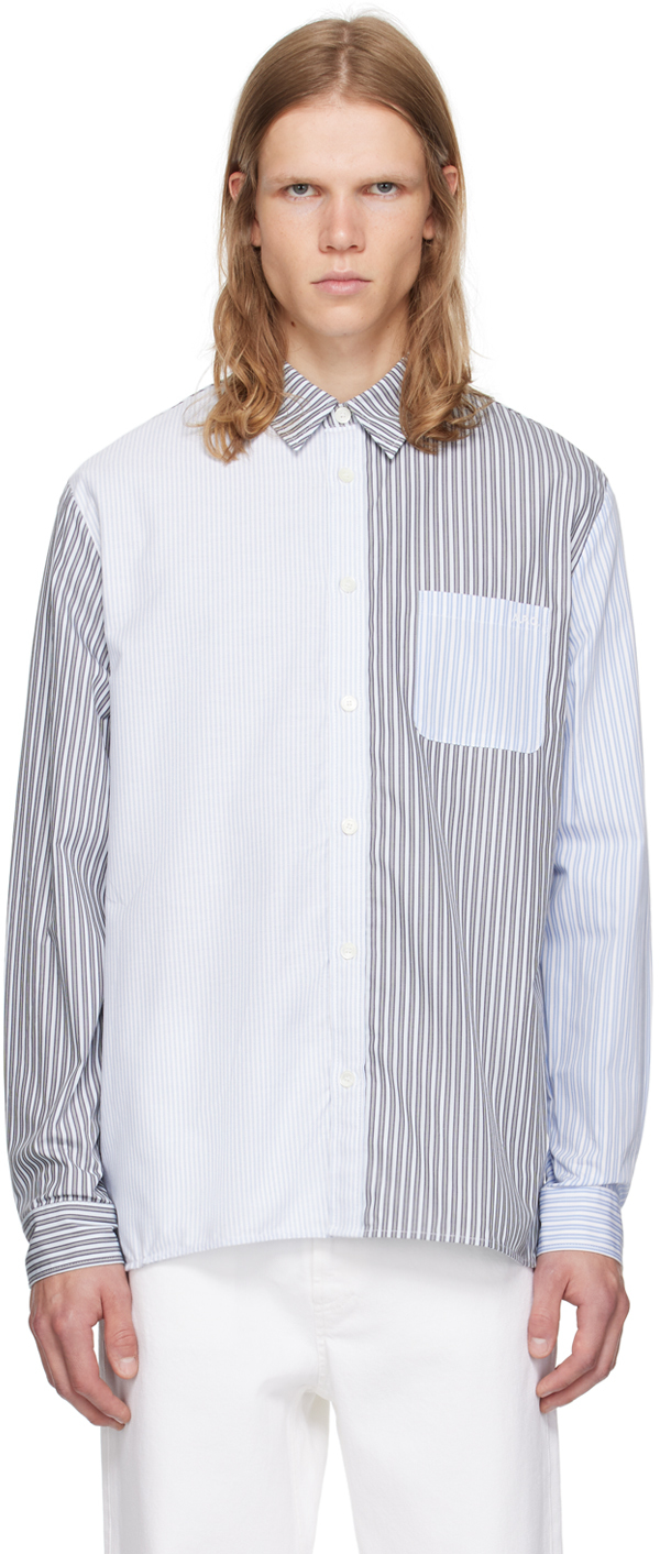 ALPHAN COTTON SHIRT SET - BLUE main image 1