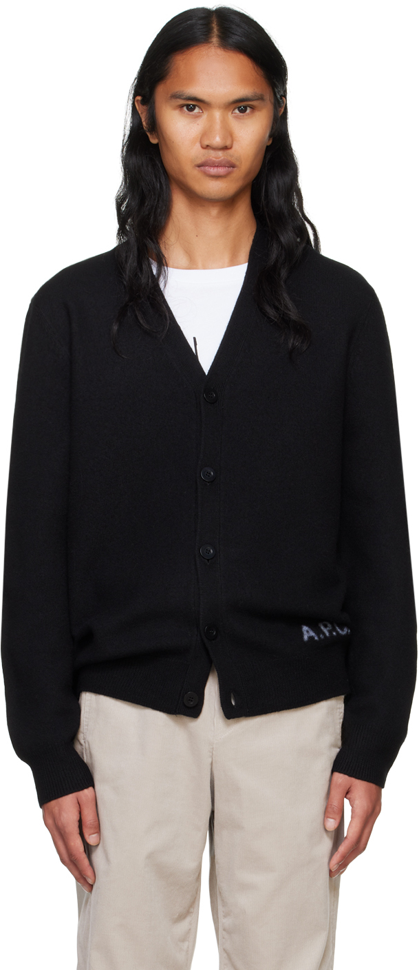 Shop Apc Black Kenny Cardigan In Lzz Black