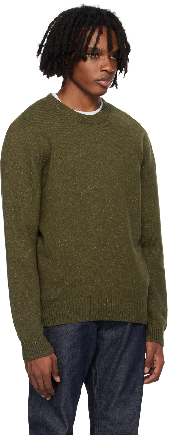 Apc Khaki Lucien Sweater In Jaa Kaki