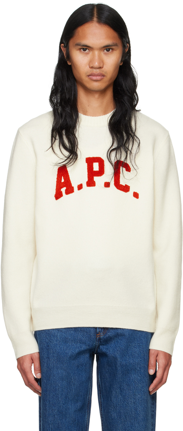 Shop Apc Off-white Joshua Sweater In Aad Ecru