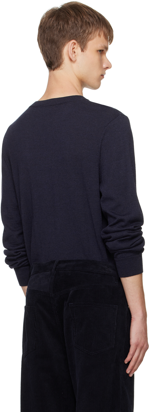 Apc Navy Rory Sweater In Iak Dark Navy