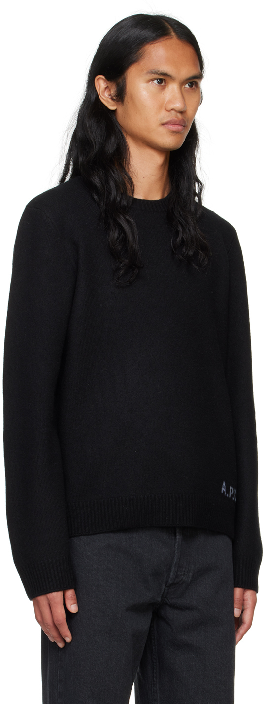 Shop Apc Black Edward Sweater In Lzz Black