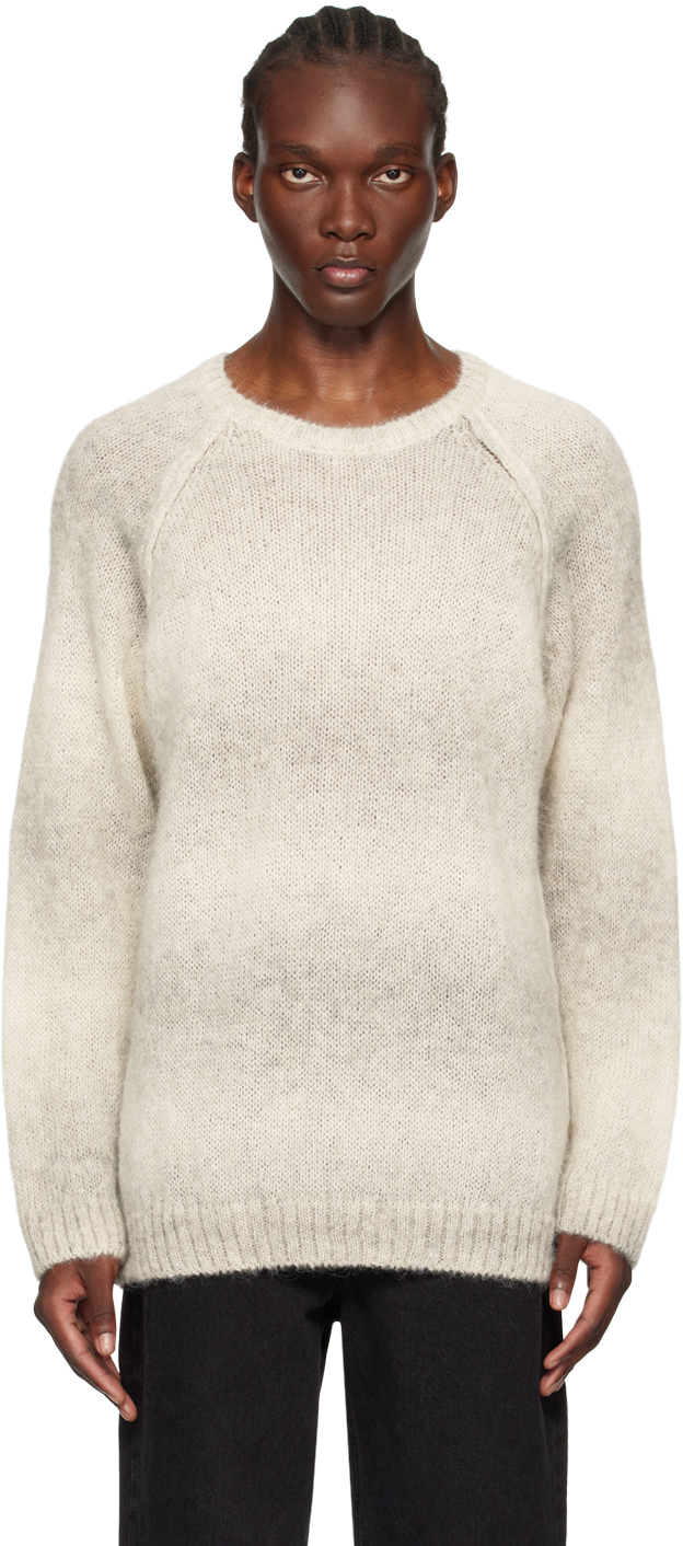 Shop Apc Beige Tame Impala Edition Mavericks Sweater In Paa Heathered Ecru