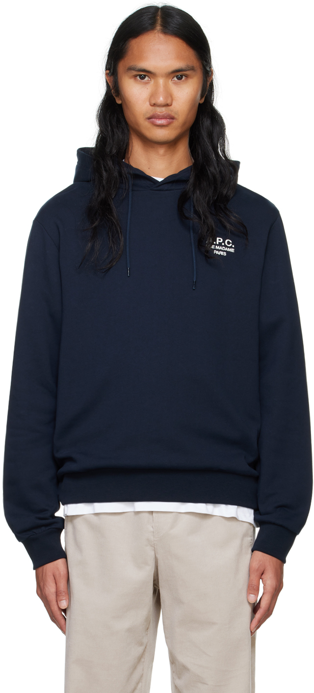 A. P.C. Navy Standard 'Rue Madame' Hoodie