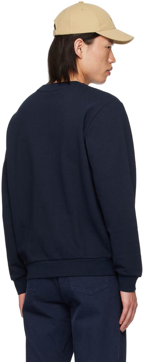 Apc V.p.c. Logo-print Organic-cotton T-shirt In Tiq Dark Navy/ecru