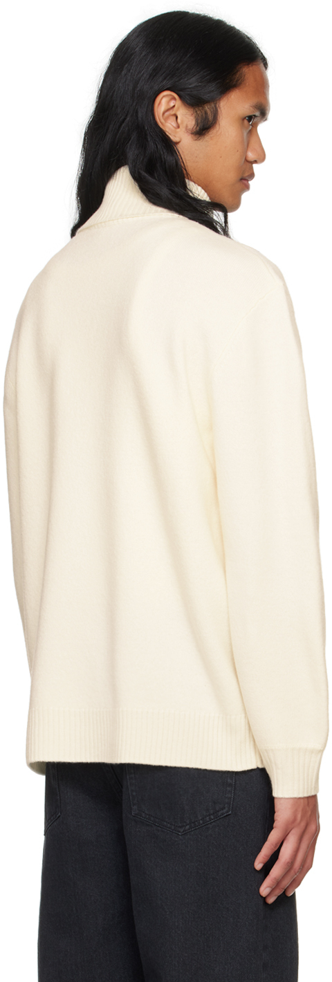 Shop Apc Off-white Walter Turtleneck In Aad Ecru