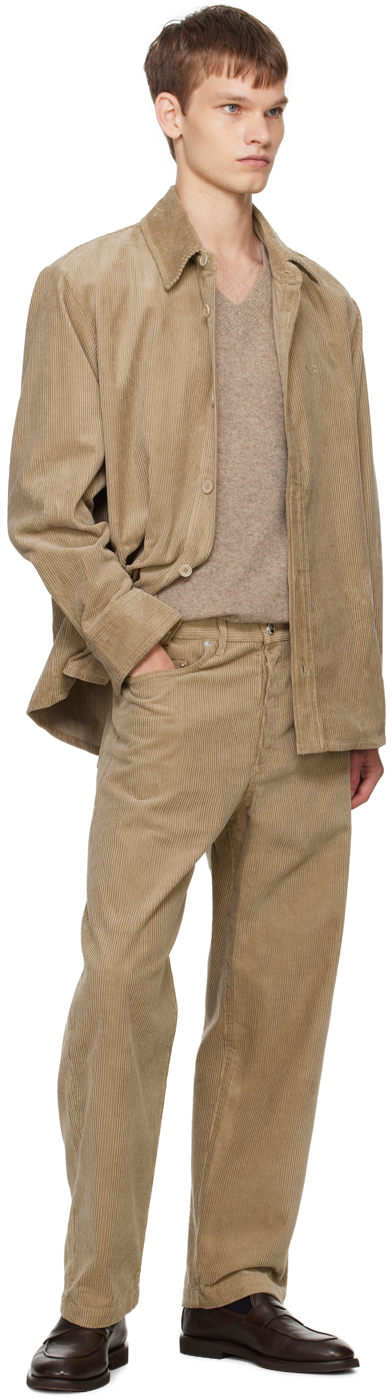 Apc A. P.c. Dany V Neck Sweater In Mastic Chine