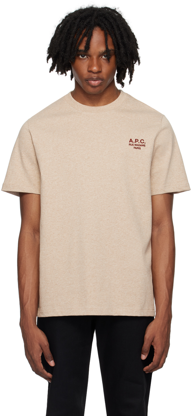 Apc Beige Raymond T-shirt In Brown