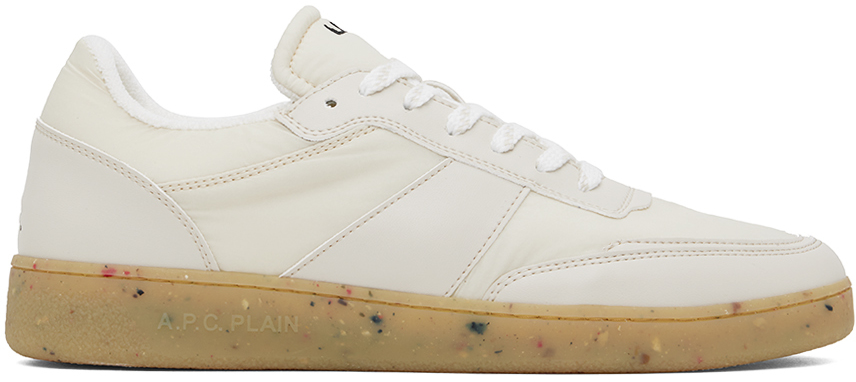 Shop Apc Beige Plain Sneakers In Baa Beige