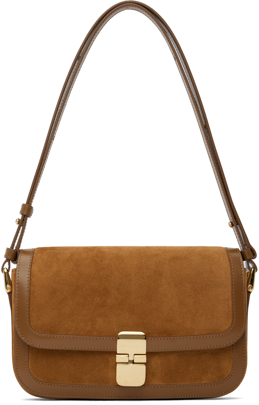 a. p.c. tan grace baguette bag