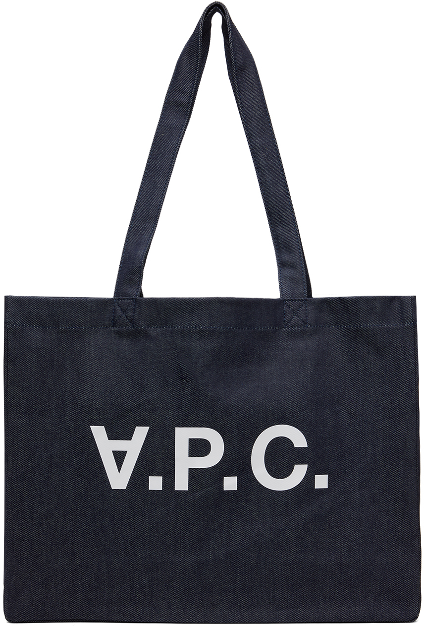 a. p.c. navy daniela shopping tote
