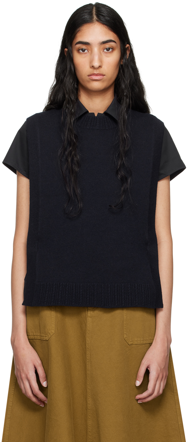 a. p.c. navy margot vest