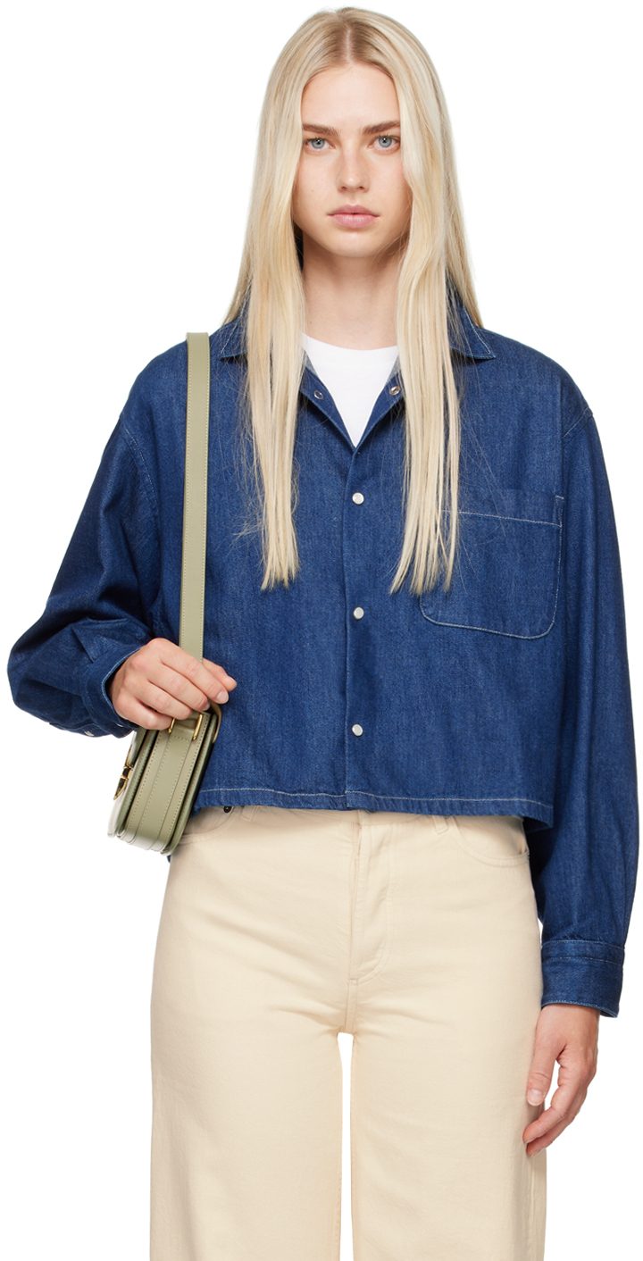 a. p.c. indigo samantha denim shirt