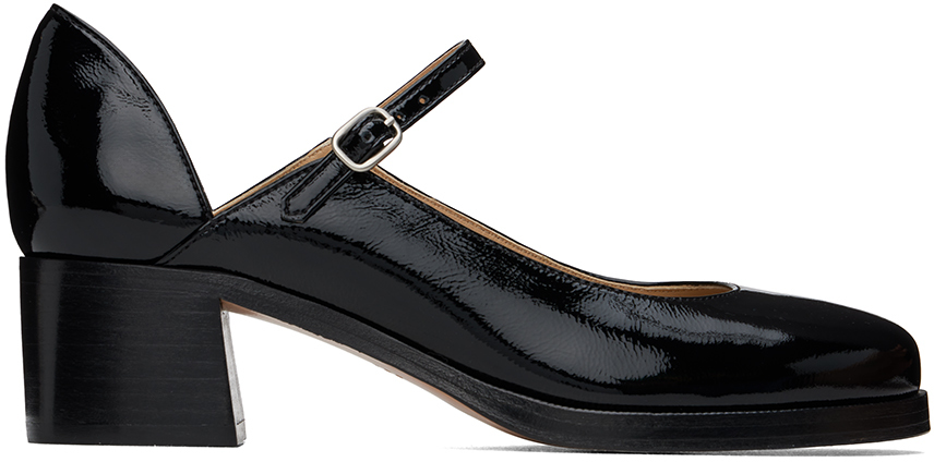 a. p.c. black jade mary jane heels
