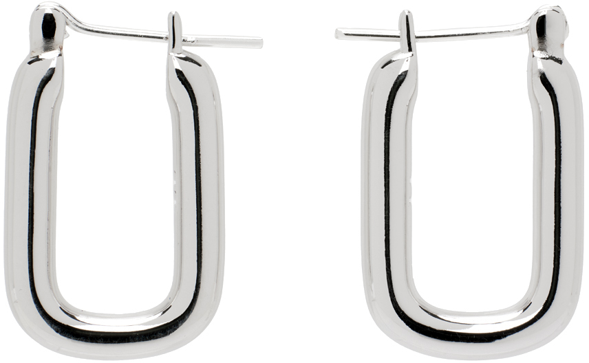 Silver Cresca Hoop Earrings