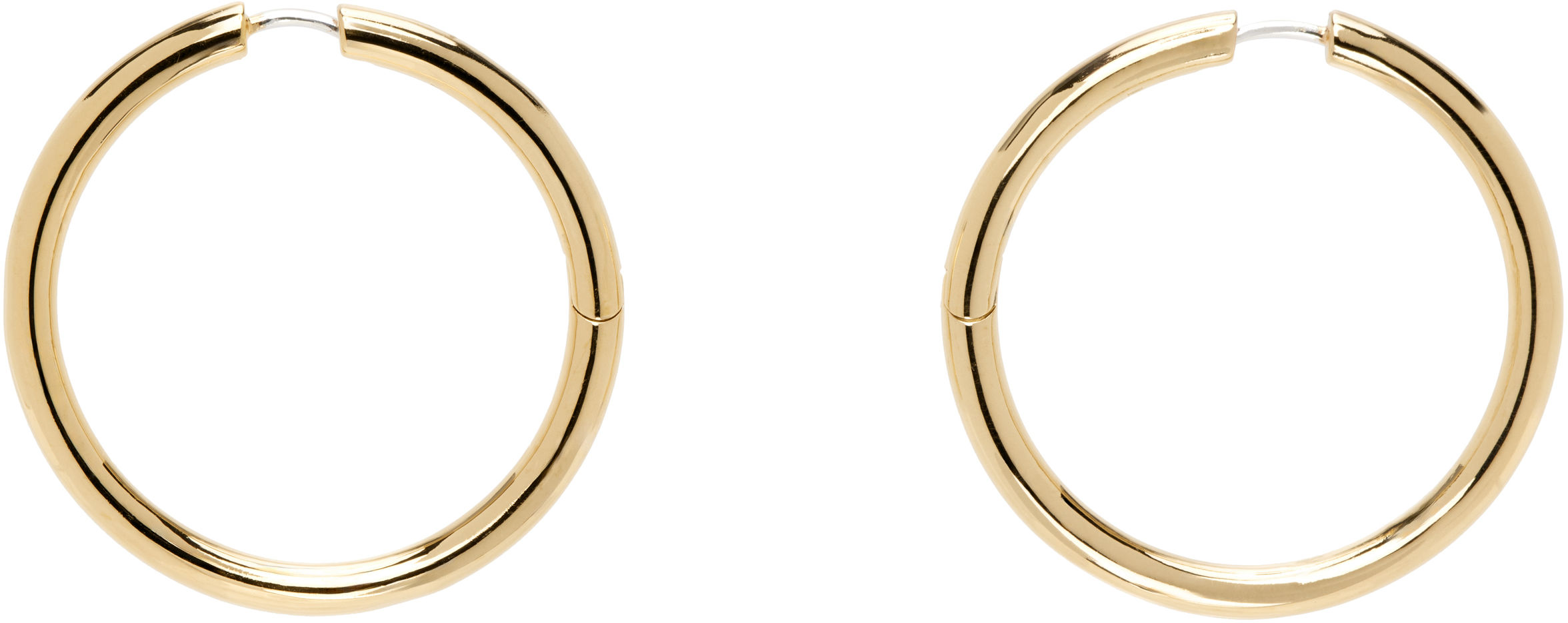 Gold Large Seamless Hoop Earrings