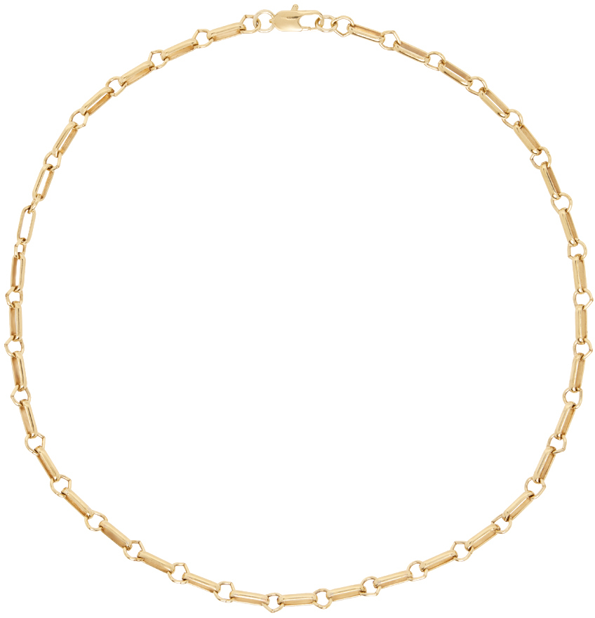 Gold Bar Chain Necklace