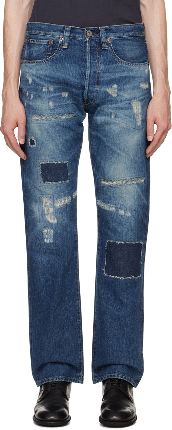 Indigo Distressed Jeans