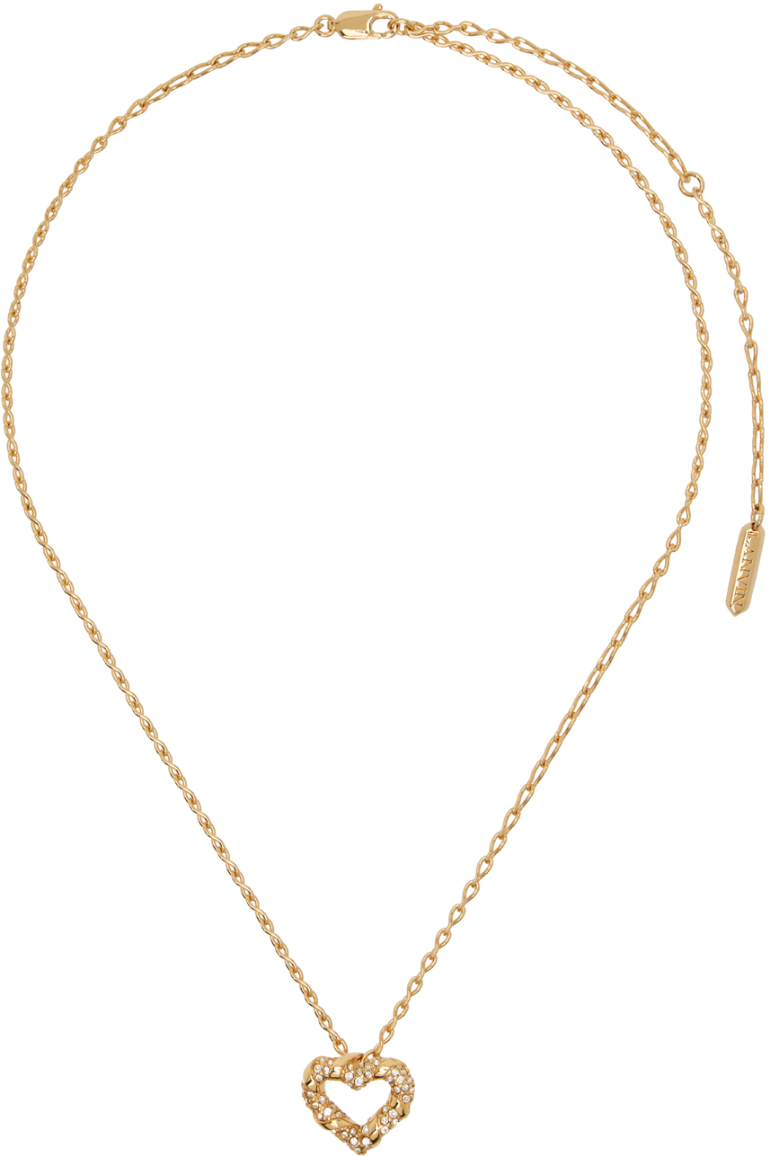 【関税込み】Lanvin ゴールド Melodie ハート ネックレス Lanvin: Gold Mélodie Heart Necklace | SSENSE 日本