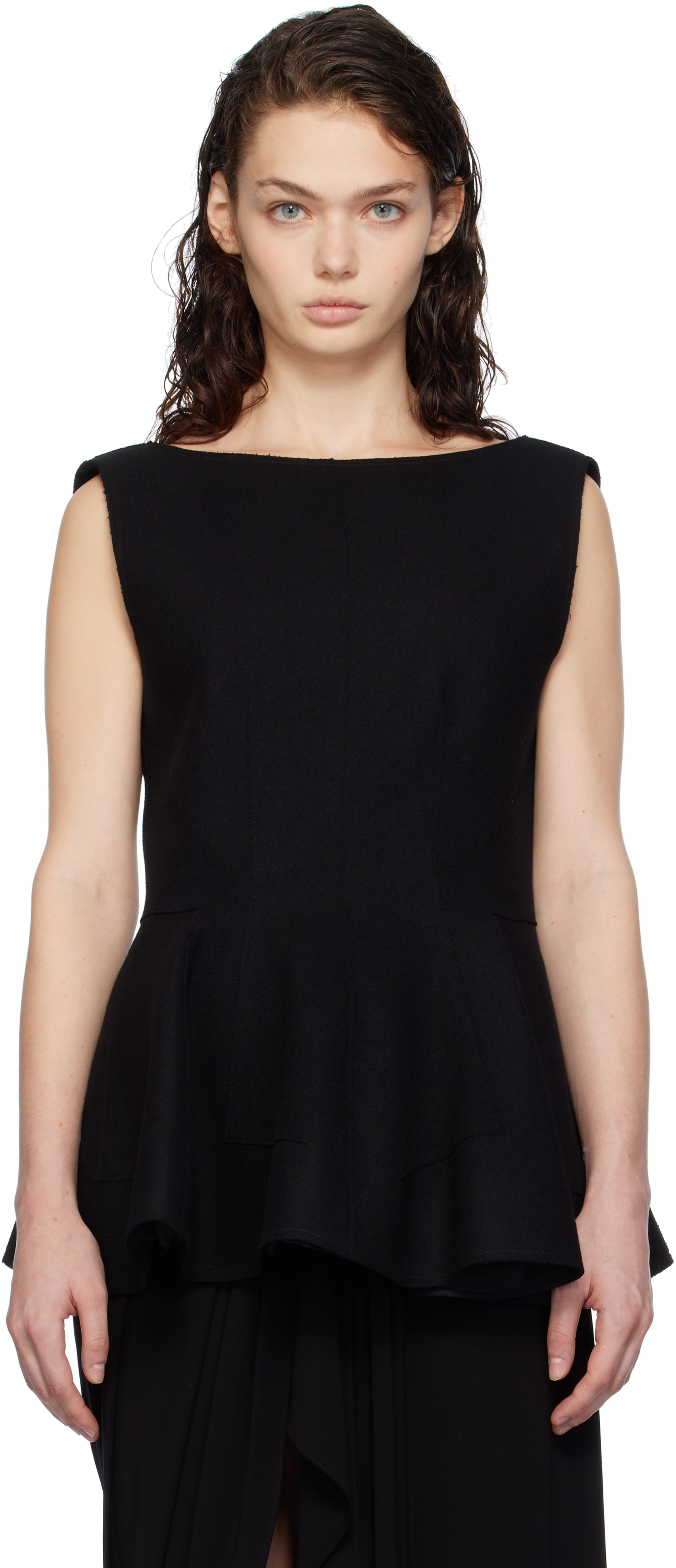 Black Peplum Blouse