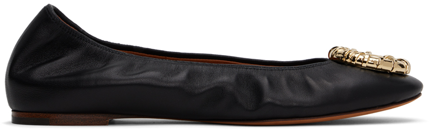 フラットシューズ Lanvin 'Melodie' Ballet Flats Lanvin: Black Mélodie Ballerina Flats | SSENSE