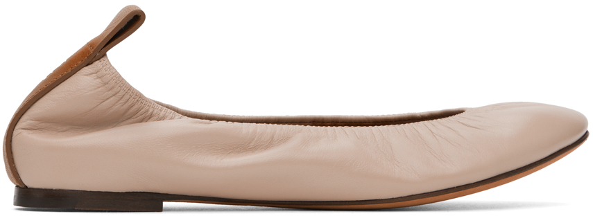 lanvin-beige-leather-ballerina