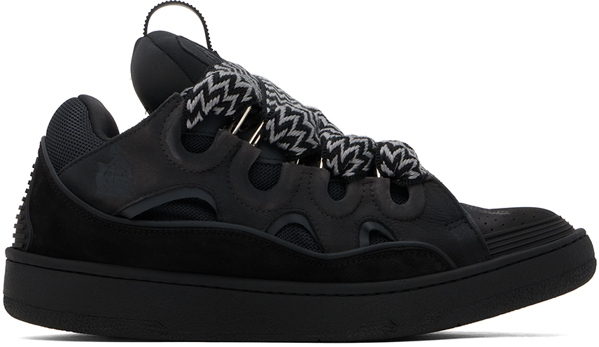 Shop Lanvin Ssense Exclusive Black Curb Sneakers