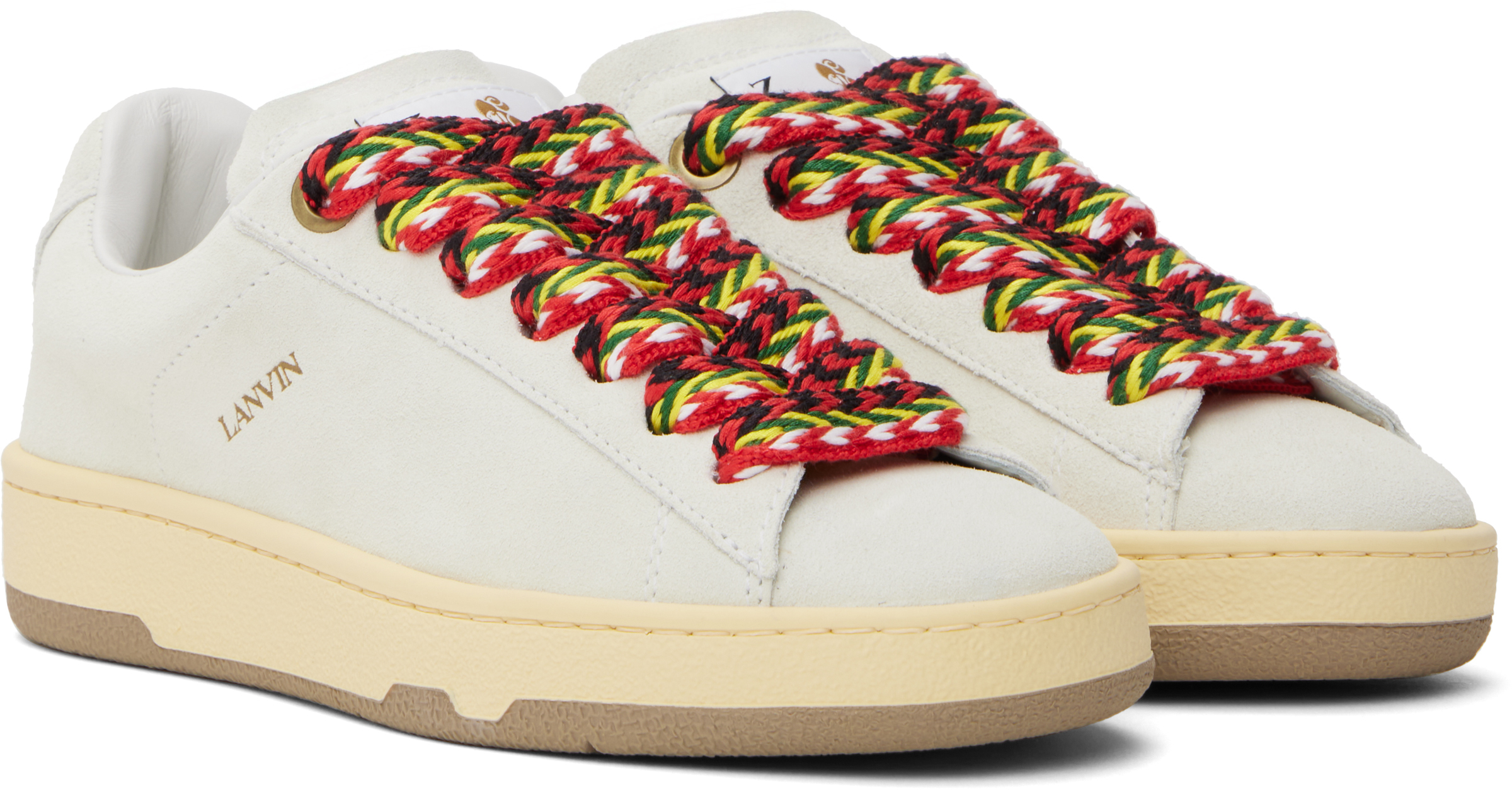 Lanvin Lite Curb Low-top Sneakers In White