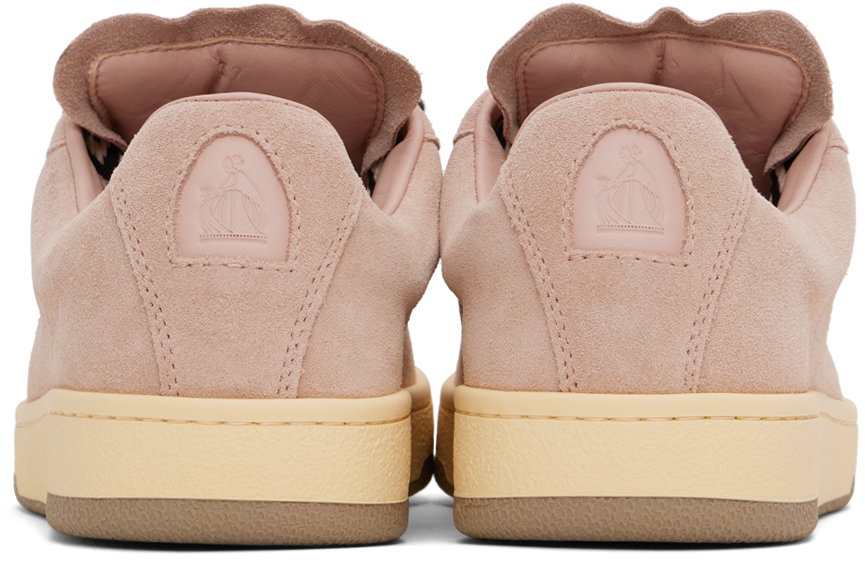Lanvin Lite Curb Low Top Sneakers Shoes In 51 Pale Pnk