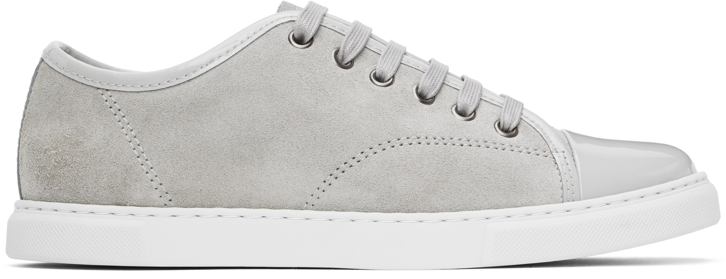 Gray DBB1 Suede & Patent Leather Sneakers