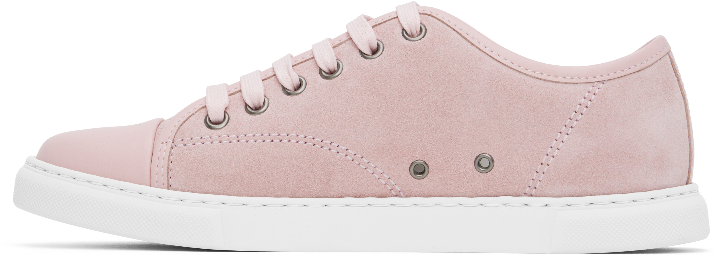 Lanvin Lace-up Low-cut Casual Shoes In Pale Pink