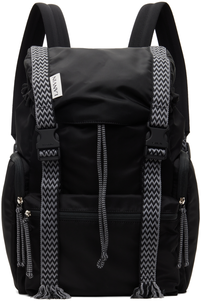 Black Curb Nylon Backpack