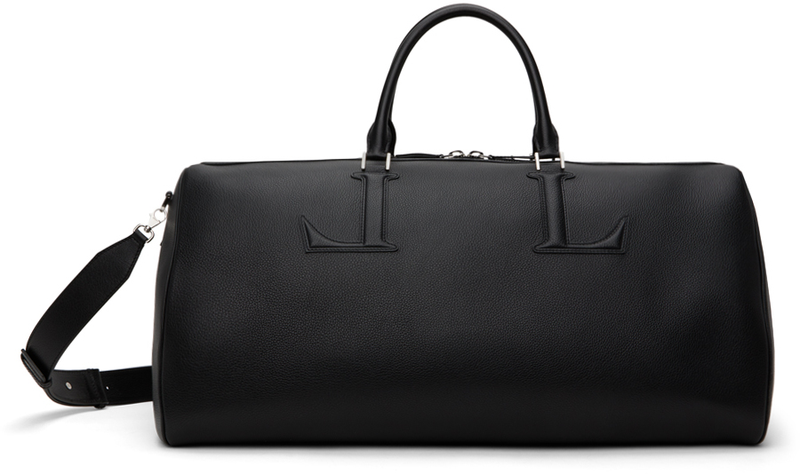 Lanvin Black Future Edition Signature Duffle Bag In 10 Black