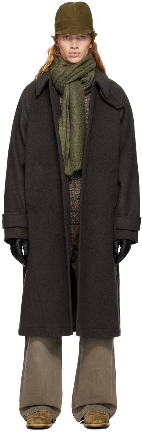 Black Cashmere-Blend Balmacaan Coat