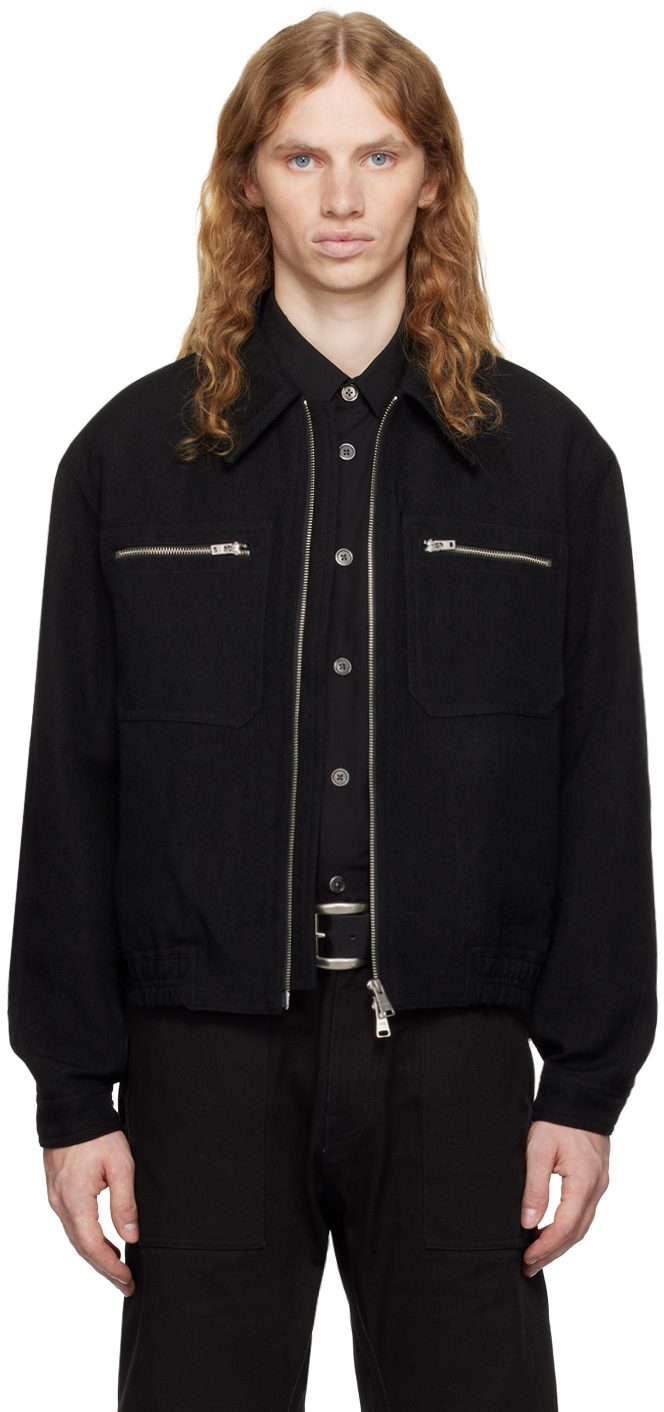 Black Double Zip Pocket Jacket