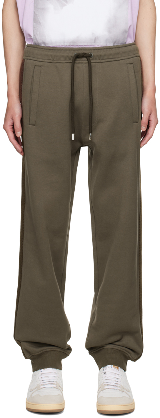 LANVIN PARIS スウェードパンツ　ブラウン ランバン コレクション LANVIN COLLECTION 異素材ミックスサイド