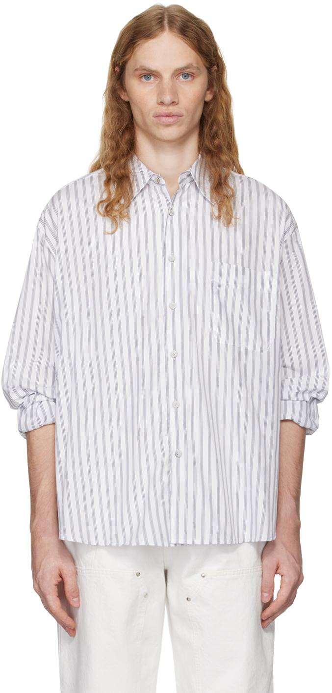 Shop Coor White Multi-pin Striped Shirt