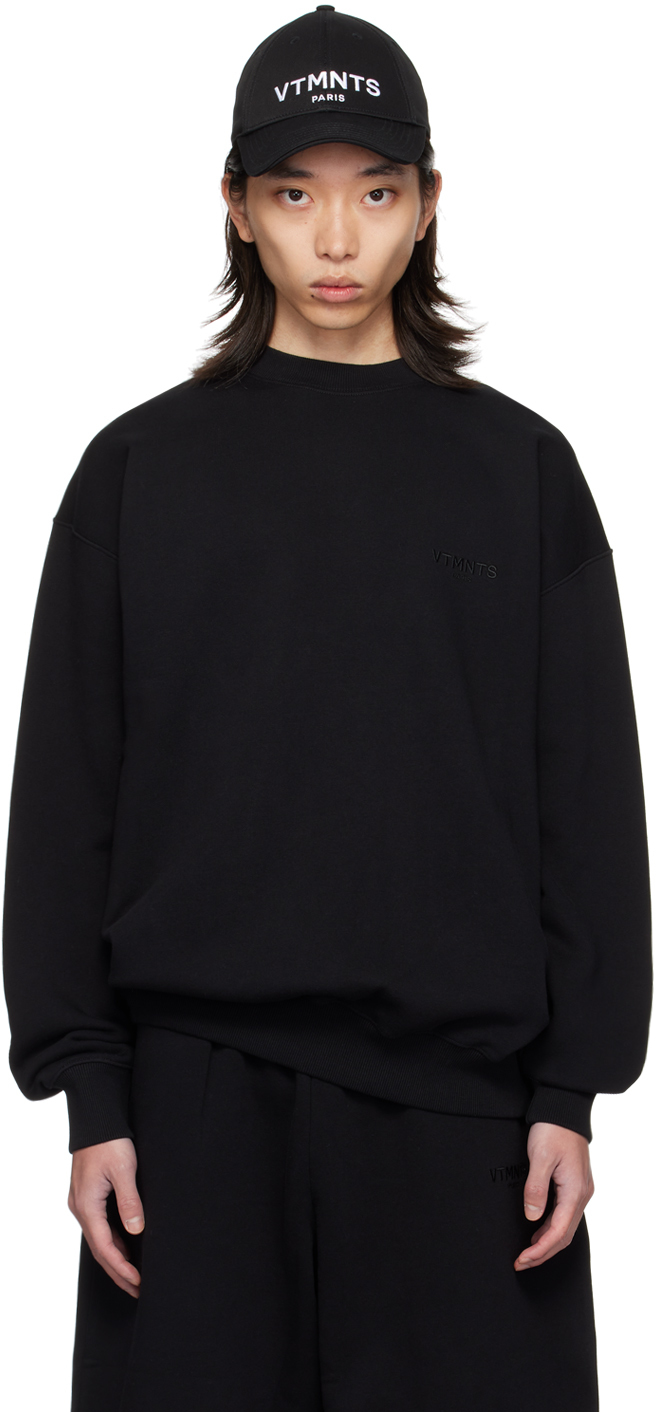 Black Embroidered Sweatshirt