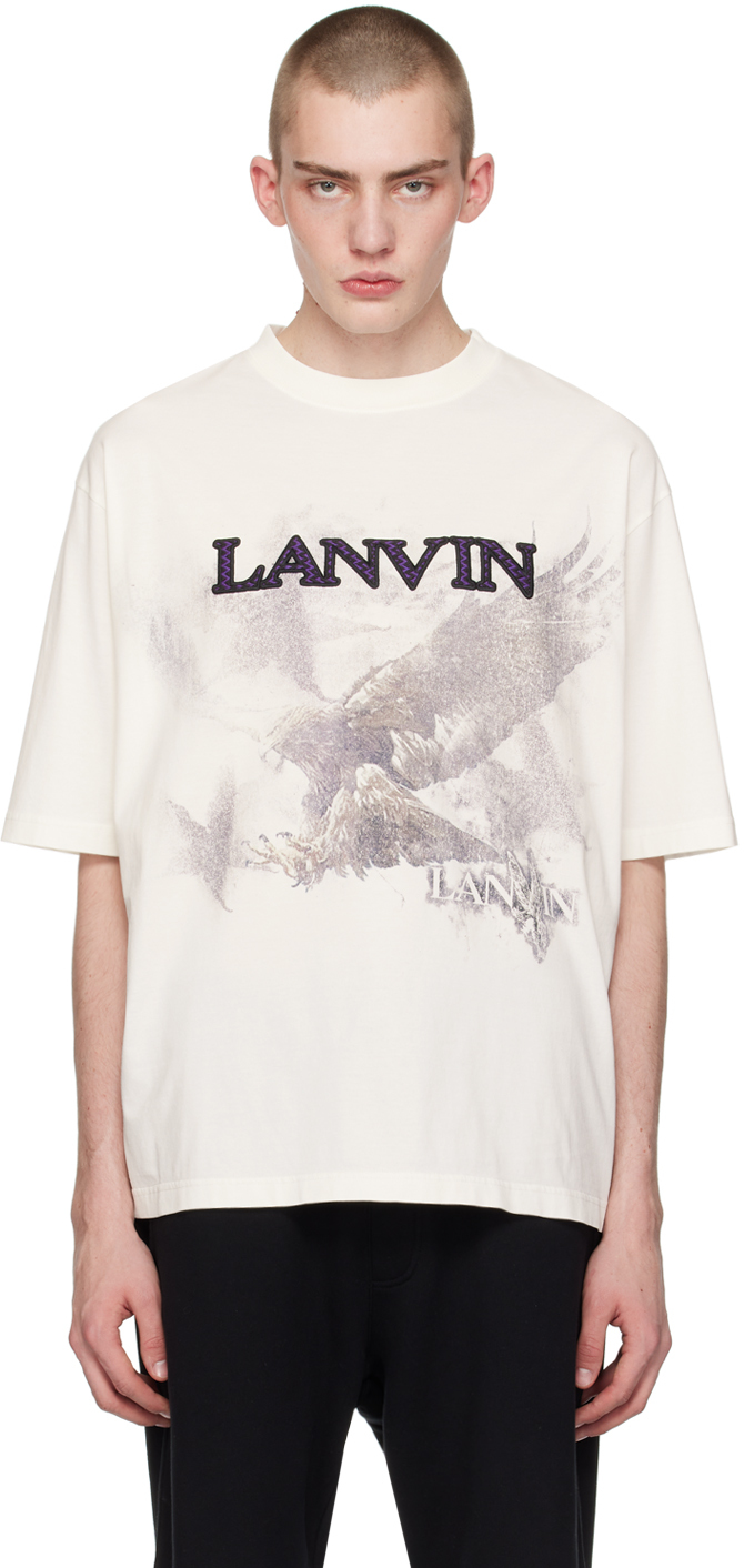 Shop Lanvin White Future Edition T-shirt In 0741 White Mustang/b